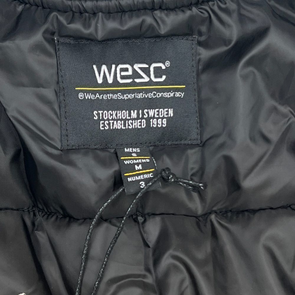 New Wesc Mumel Women US M Bomber Jacket Melange Grey Colorblock Flannel Unisex - Picture 8 of 11